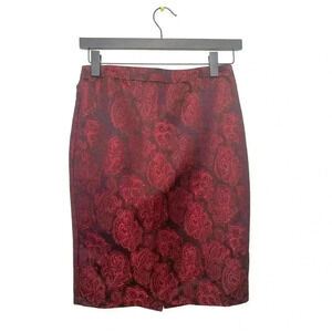 Papillon stunning burgundy/black  pencil skirt